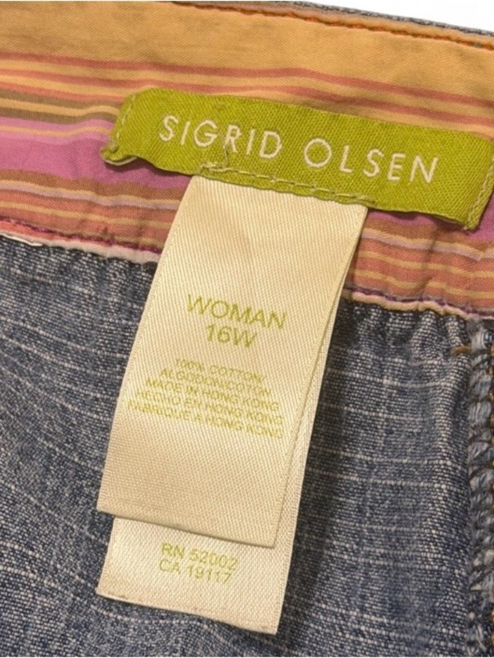 SIGRED OLSEN Vintage Y2K Distressed Denim A-Line Knee-Length Skirt 16W, BOHO - Picture 8 of 11